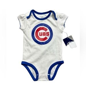 MLB CHICAGO CUBS baby girl 3-6 months team apparel short sleeve onesie bodysuit